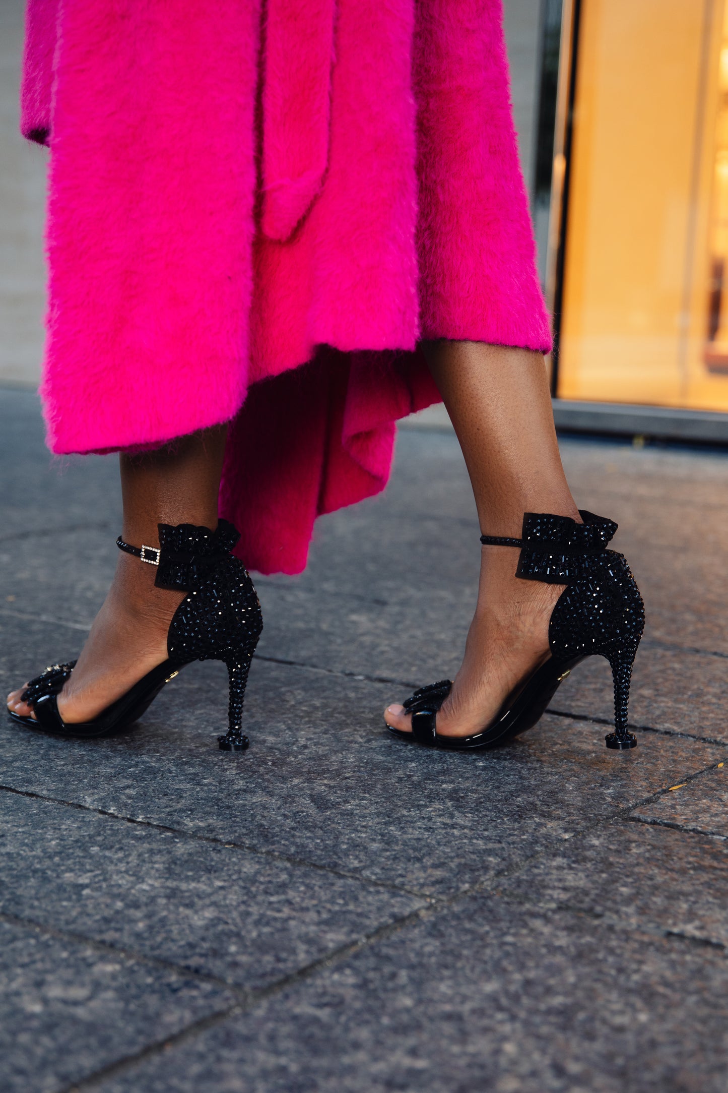 Royale Crystal Heels - Black