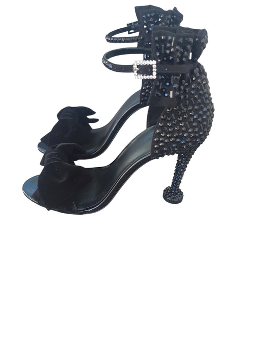 Renate Crystal Heels - Black