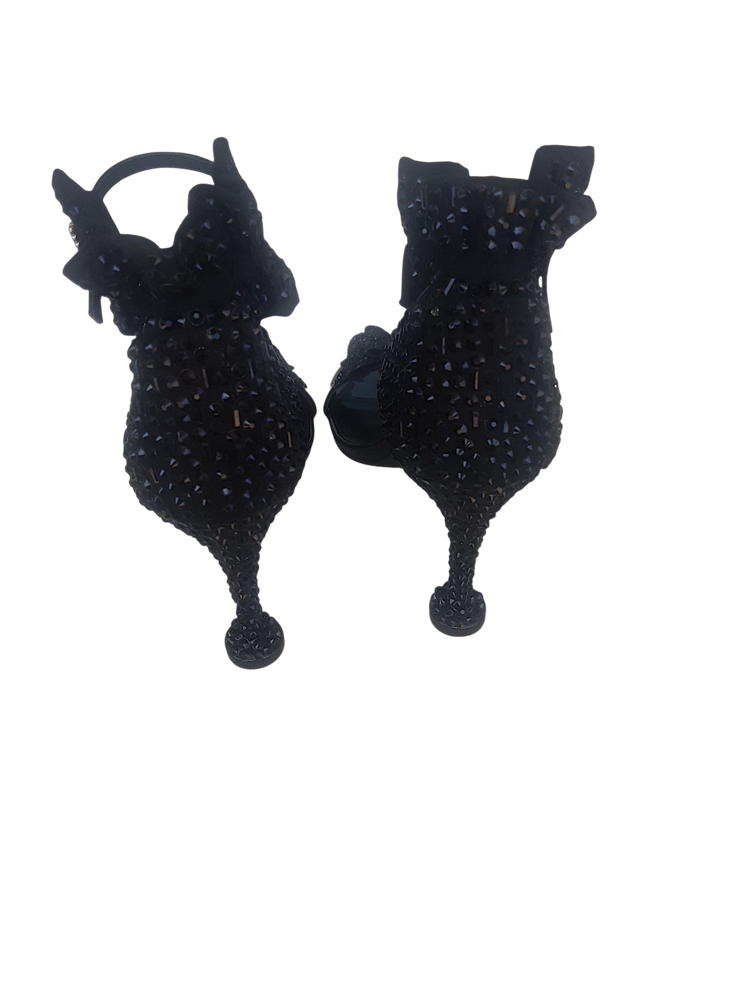 Royale Crystal Heels - Black
