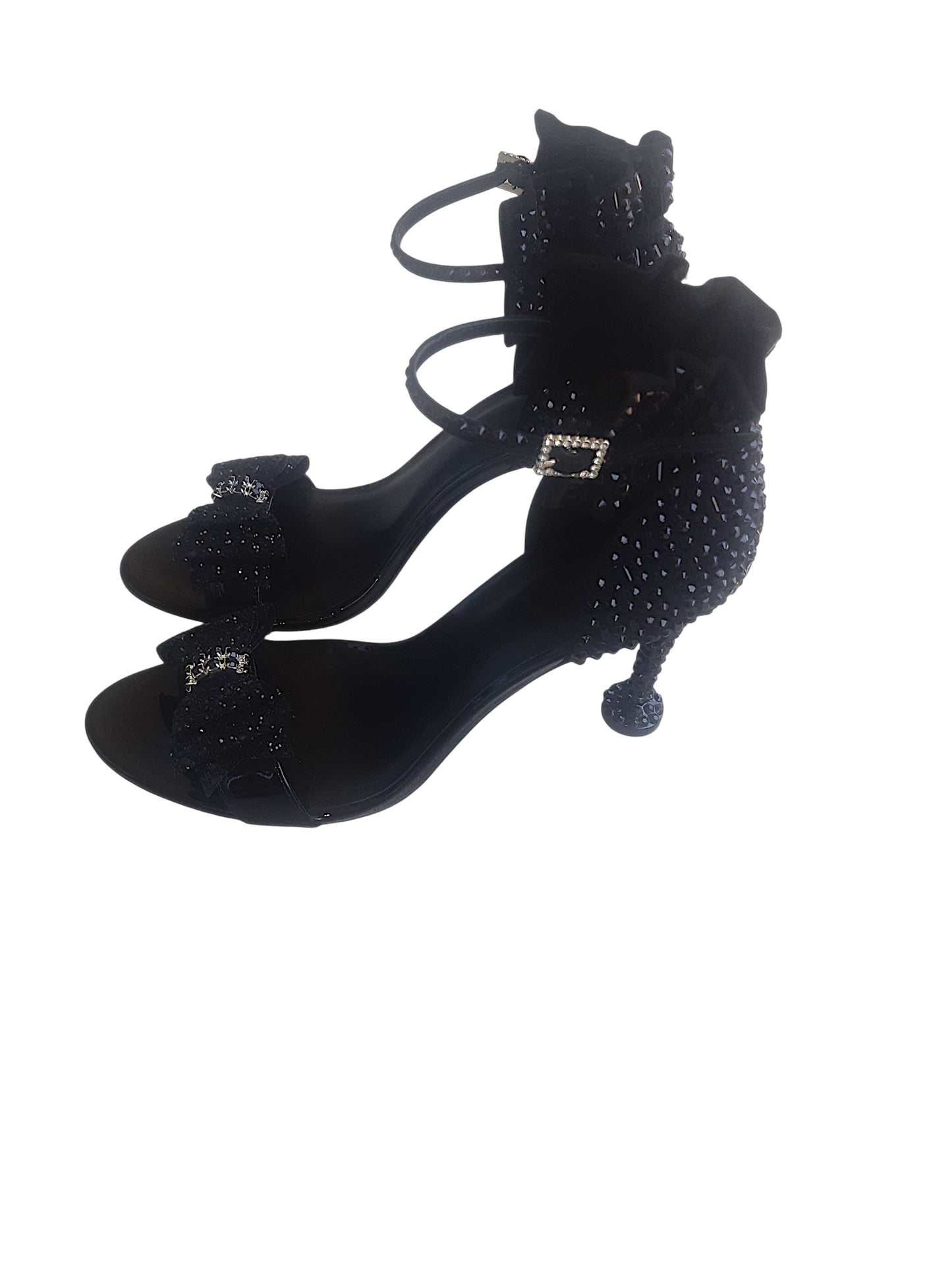 Royale Crystal Heels - Black