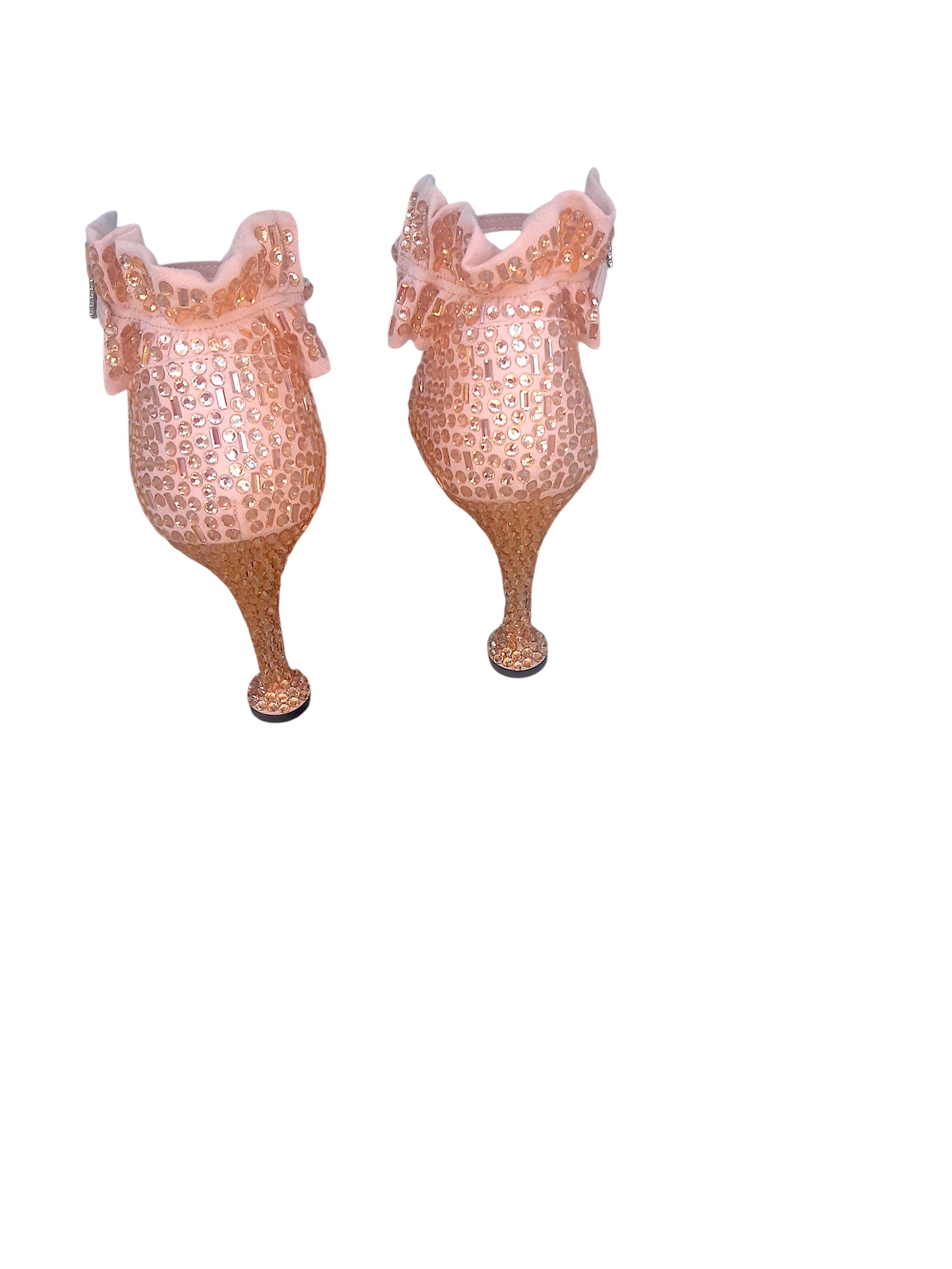 Royale Crystal Heels - Dusty Pink