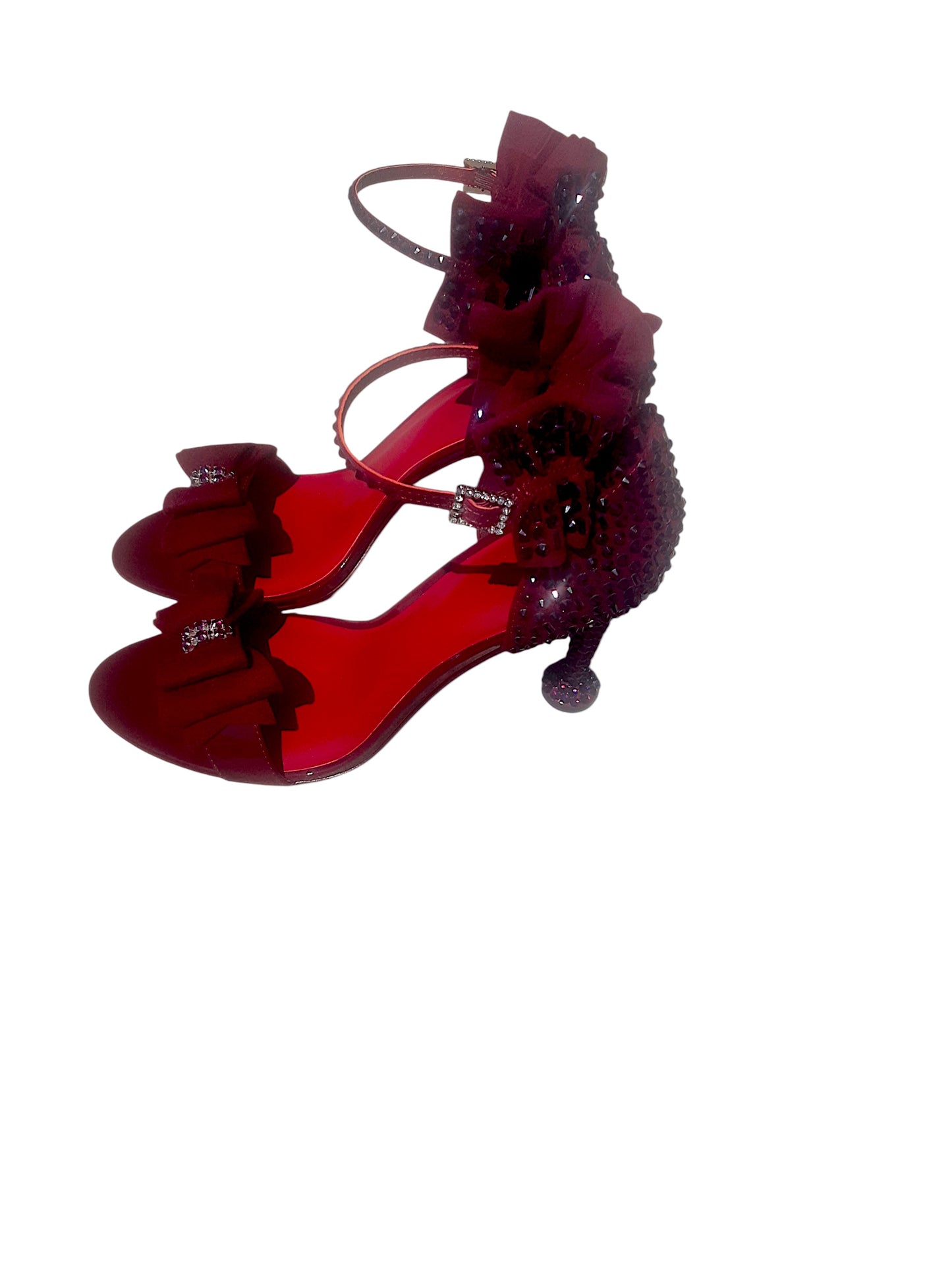 Royale Crystal Heels - Wine